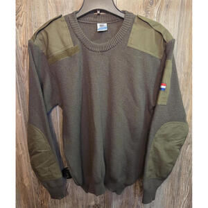 VTG (1992) Dutch Military Sweater Sz 8 (L/XL) New Wool Sweatshirt Netherlands